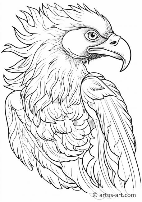 Avvoltoio con una cresta piumata Pagina da colorare